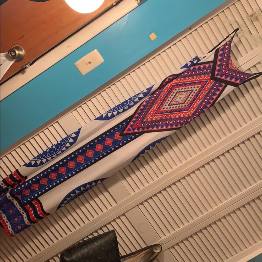Fashion Nova tribal maxi dress with slits